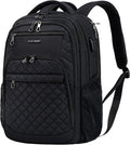 KROSER Travel Laptop Backpack 17 Inch Large Computer Backpack Water-Repellent Daypack with USB Charging Port RFID Pockets for Work/Business/College/Men/Women(Quilted)