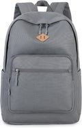 Lohol Classic Backpack for School Travel College, Durable Water Resistant Bookbag (Dark Grey)