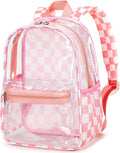 BTOOP Clear Mini Backpack for Stadium Events 12x12x6 Small Transparent Backpacks Plastic See Through Clear Bag for Concerts Work Festival Security Travel