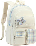 Backpack for Girls,School Backpacks for Teen,Cute College Bags for Women Students Large Bookbag 15.6 Inch Laptop Bag Back Pack Kids Kindergarten Elementary Casual Travel Daypacks Beige