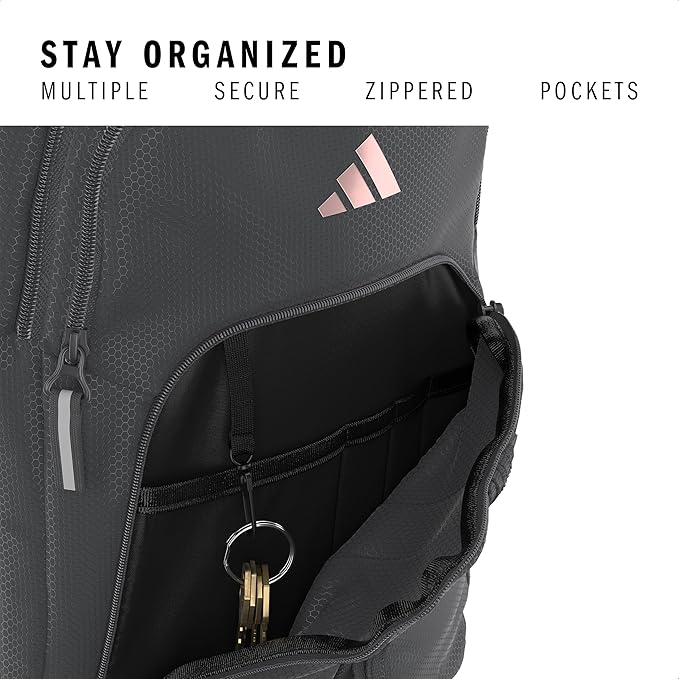 adidas Primetime Large Backpack for women and men, big bag with laptop sleeve