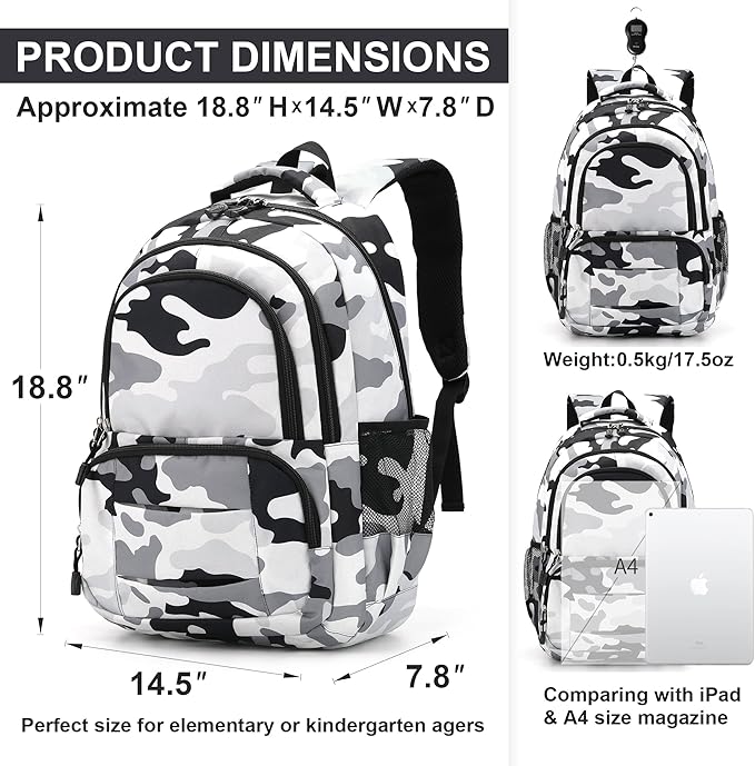 rickyh style Lightweight Elementary Durable Backpack Student Kids Waterproof Backpack
