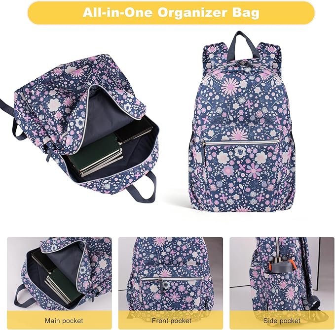 Backpack for School Teens Boys Girls, Lightweight Casual Backpacks for Men and Women, Classic Basic Water Resistant Casual Daypack, 15.6 Inch Laptop Bookbag for College High School Work Travel