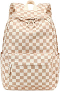 LOULOU Kids Backpack for Girls, Large Checkered School Backpack for Kids 8-12, Lightweight Bookbag for Elementary Middle & High School, Travel & Airplane Backpack for Kids, Cute Back to School Gifts