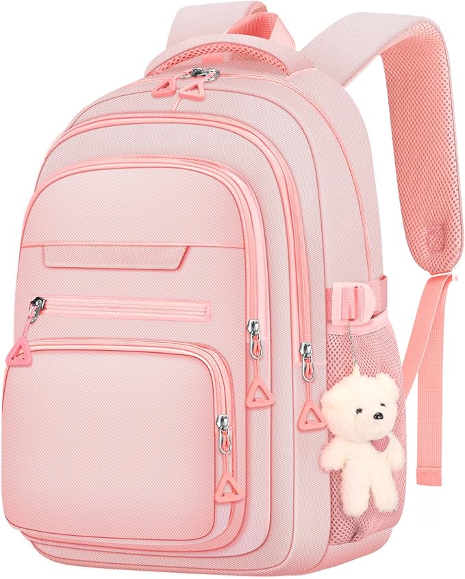 Cute Girls Backpack for School Kids Travel College backpack for Women Teen Pink Bookbags Aesthetic Laptop Bagpack