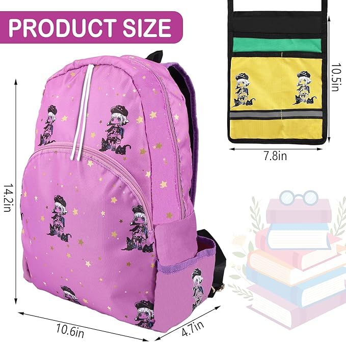 Offstar Leisure Backpack, Travel Backpack, Simple Cute Backpack, Anime Theme Bag, Sports Backpack, Suitable for Lighter Days or Weekend Outings, Pink