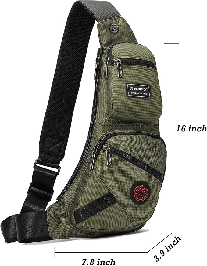 NICGID Sling Bag Chest Shoulder Backpack Crossbody Bags Casual Daypack for Men Women
