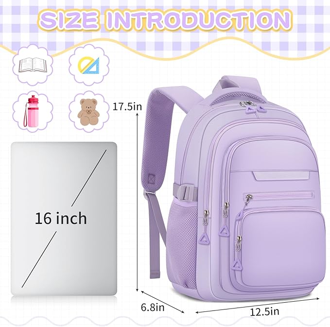 Cute Backpack for School Girls Aesthetic Backpack Women College Bookbag Large Students Laptop Bag Travel Casual Daypack