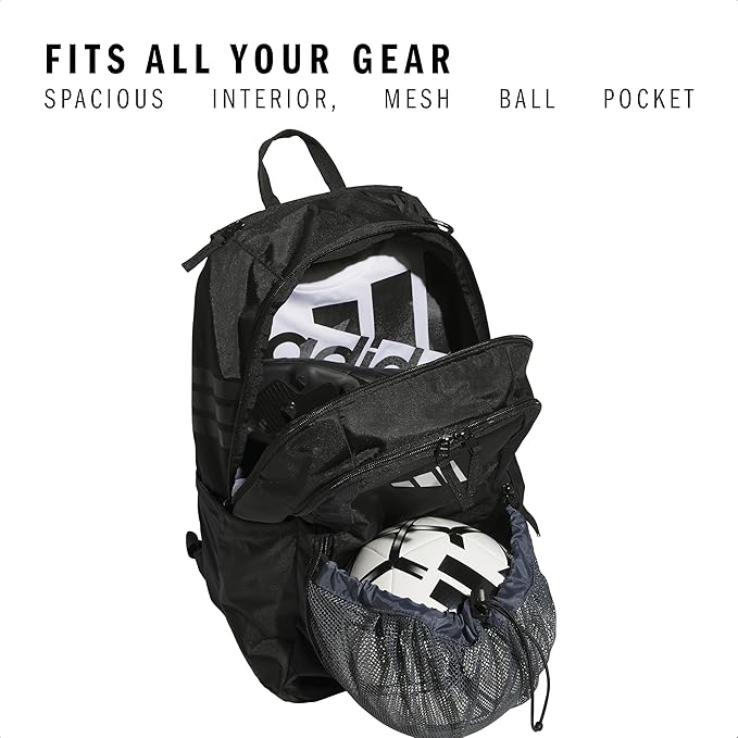 adidas Stadium 3 Soccer Backpack with Ball Pocket, 36L
