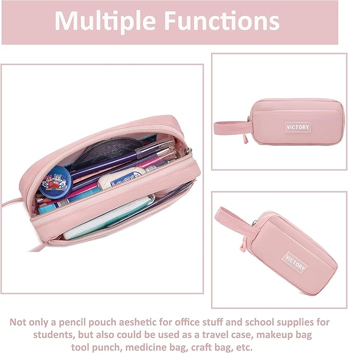 AO ALI VICTORY Backpack for Women Girls Set with Pencil Case 15.6 Inch Laptop School Bag Kids Elementary College Backpacks