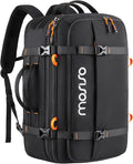 MOSISO 40L Travel Backpack for Women Men, Large Rucksack Duffel Bag Flight Approved Carry on Daypack with USB Charging Port, 15.6 inch Laptop Computer Backpack for Business Work Commute, Black