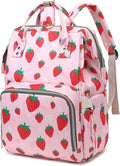 Laptop Backpack for Women Men, 15.6 inch College School Backpack Bookbag for Work/School/Travel/Business (Strawberry Pink)