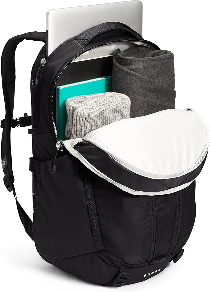 The North Face Women's Surge Commuter Laptop Backpack, TNF Black/TNF Black, One Size