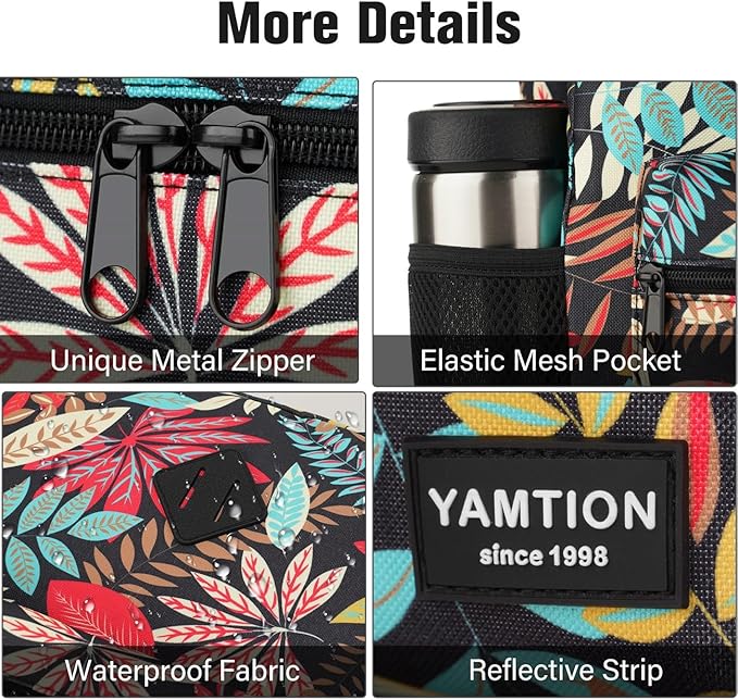 YAMTION Laptop Backpack Women,School Backpack Printing with USB Port for College Work Business Travel