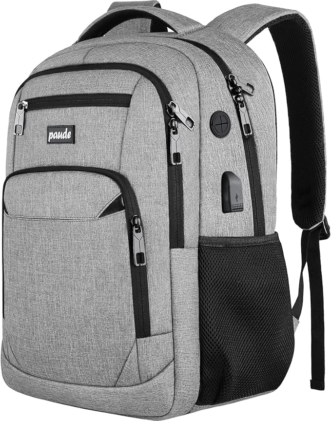 Paude Backpack for School, Laptop, Bookbag for Teen Boys - 15.6 Inch College Backpack for University, Business, Work, Travel