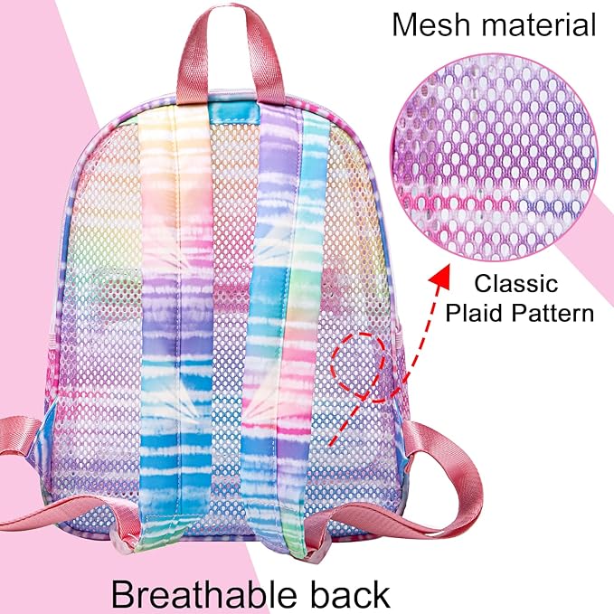 BTOOP Clear Mini Backpack for Stadium Events 12x12x6 Small Transparent Backpacks Plastic See Through Clear Bag for Concerts Work Festival Security Travel