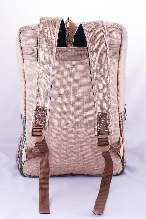 Anitya Hemp Backpack, Multi-Functional Pockets, Eco-Friendly, Unisex, Hiking Daypack, Durable Rucksack (AHLB011)