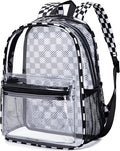 BTOOP Clear Mini Backpack for Stadium Events 12x12x6 Small Transparent Backpacks Plastic See Through Clear Bag for Concerts Work Festival Security Travel