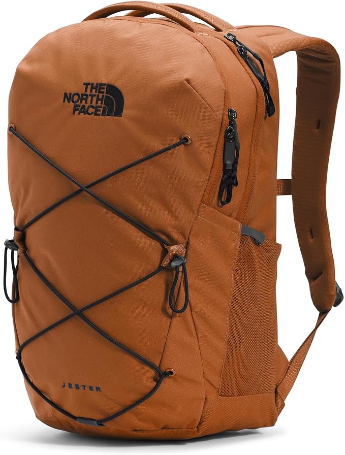 The North Face Jester Everyday Laptop Backpack - Commuter Daypack, Water Repellent, Laptop Sleeve, Leather Brown/TNF Black-NPF, One Size