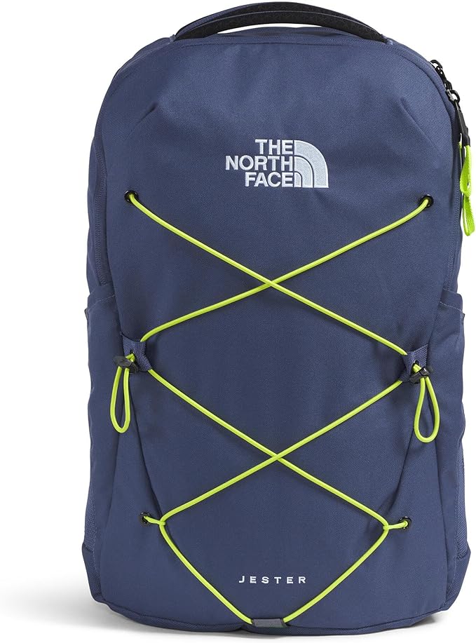The North Face Jester Everyday Laptop Backpack - Commuter Daypack, Water Repellent, Laptop Sleeve, Lunar Blue/Fizz Lime, One Size
