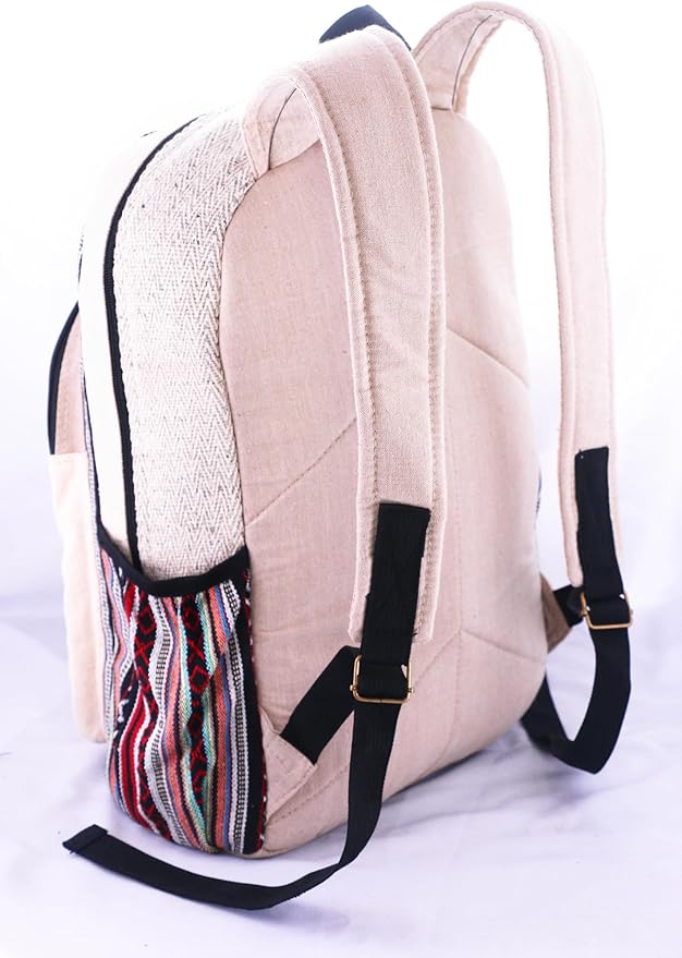 Anitya Hemp Backpack, Multi-Functional Pockets, Eco-Friendly, Unisex, Hiking Daypack, Durable Rucksack (AHLB08)