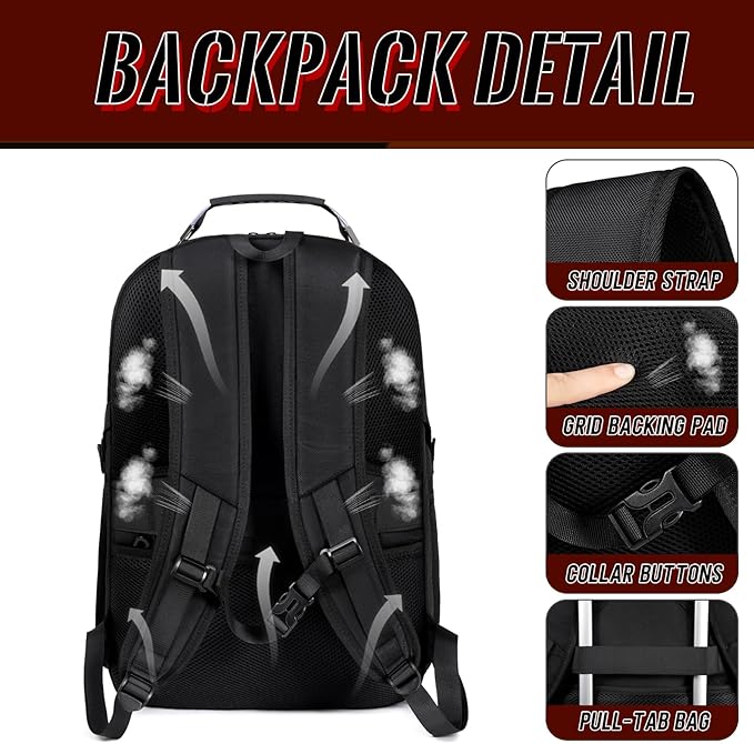 17.3 Inch Laptop Backpack with LifetimeWarranty, Extra Large TSA Friendly Travel Backpack for Men Women, 17 Inch Big TSA Airline Approved Work Computer Backpack for Business Travel,Red