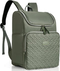 Women's Insulated Lunch Backpack for 15.6" Computer, Soft Backpack Coolers LeakProof Travel Cooler Bag Waterproof Lunch Picnic Beach Work Trip Thermal Bag Drink Beverage Beer (Sage Green)