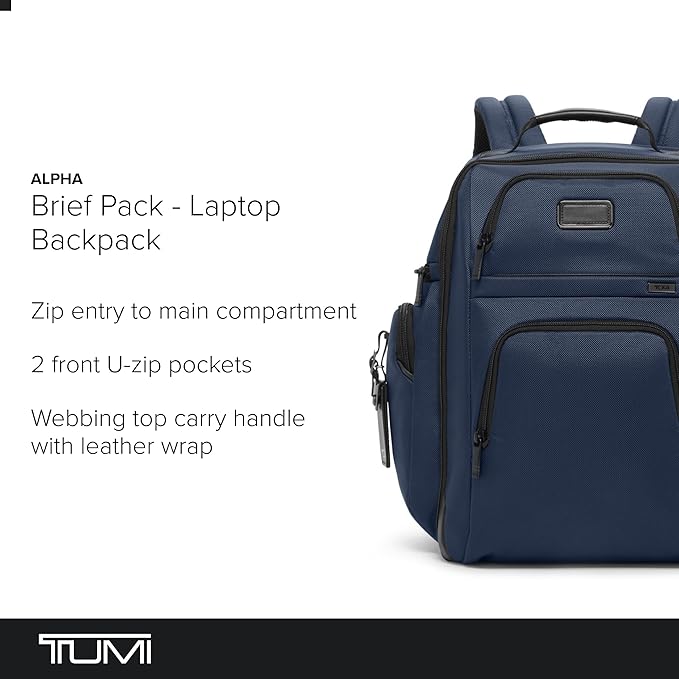 Tumi Unisex Tumi Brief Pack, Navy, One Size