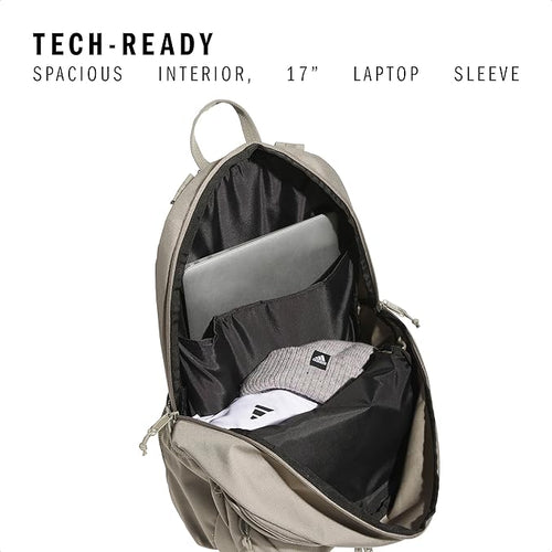 adidas Prime Backpack for Work, Travel Bag for Women and Men with Padded Compartment for Laptop