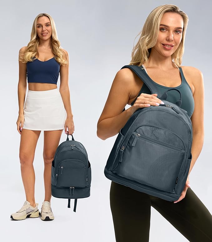 Gym Backpack for Women Men, Lightweight Gym Bag with Shoe Compartment, Waterproof Workout Backpack with Wet Pocket