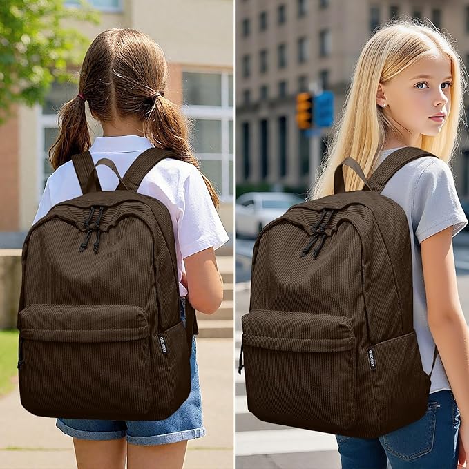Backpack for School Girls and Boys, Lightweight School Bookbag for Teens, College Students Women & Men, Cute Large Laptop Backpack Fits 15.6 Inch Notebook (Machine Washable)