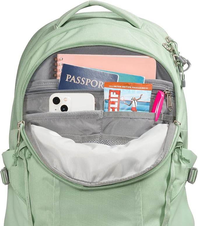 The North Face Women's Recon Everyday Laptop Backpack - Commuter Travel Bag, 18" Laptop Sleeve, Water-Repellent, Misty Sage Dark Heather/Meld Grey-NPF, One Size