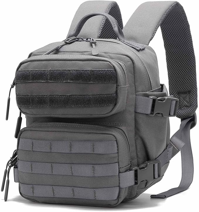 9L Mini Backpack for Women, 9L Small Hiking Backpack of Gym, Travel, Camping (Grey)