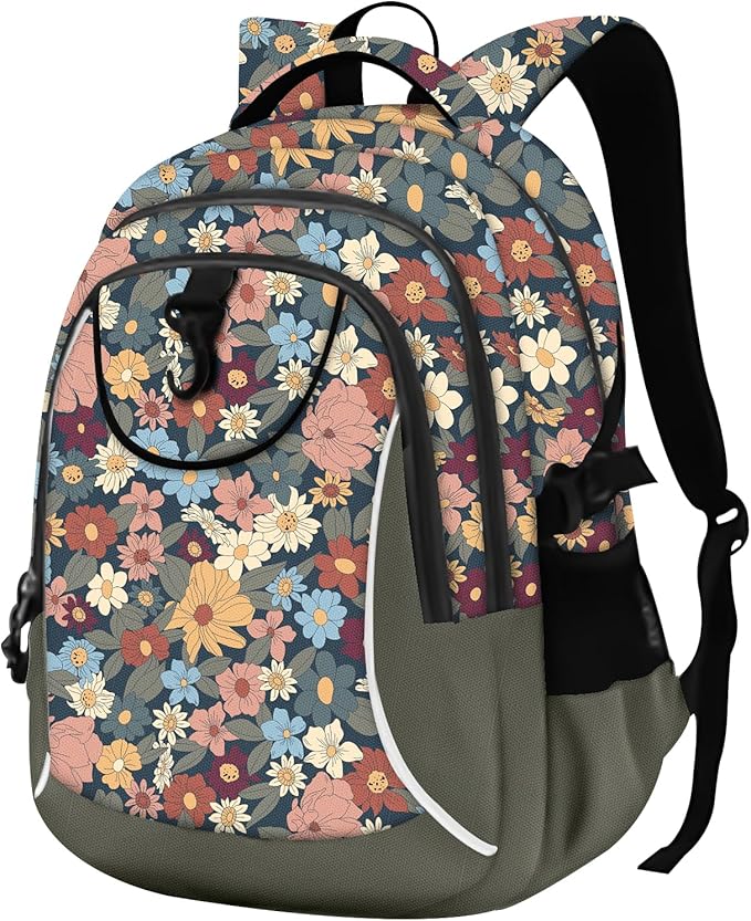 rickyh style School Backpack Travel Bag for Men & Women Lightweight College Back Pack with Laptop Compartmen