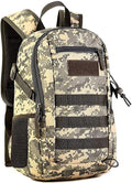 HUNTVP 10L Tactical Backpack Small Backpack Mini Daypack Military MOLLE Rucksack Gear Tactical Assault Pack Bag for Hunting Camping Trekking(10L-ACU Camouflage)