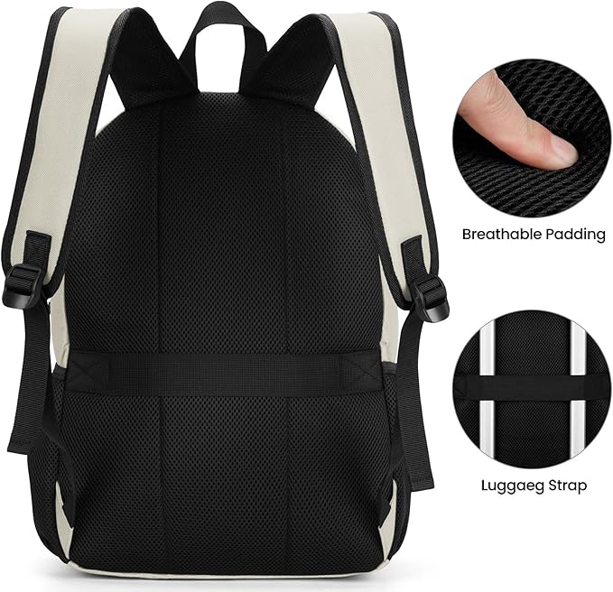 BIKROD Backpack for Girls Women, School Backpack for Teen Boys, Lightweight Casual High School Bookbag, Daily-use Travel Laptop Backpack Fits 15.6 Inch Notebook