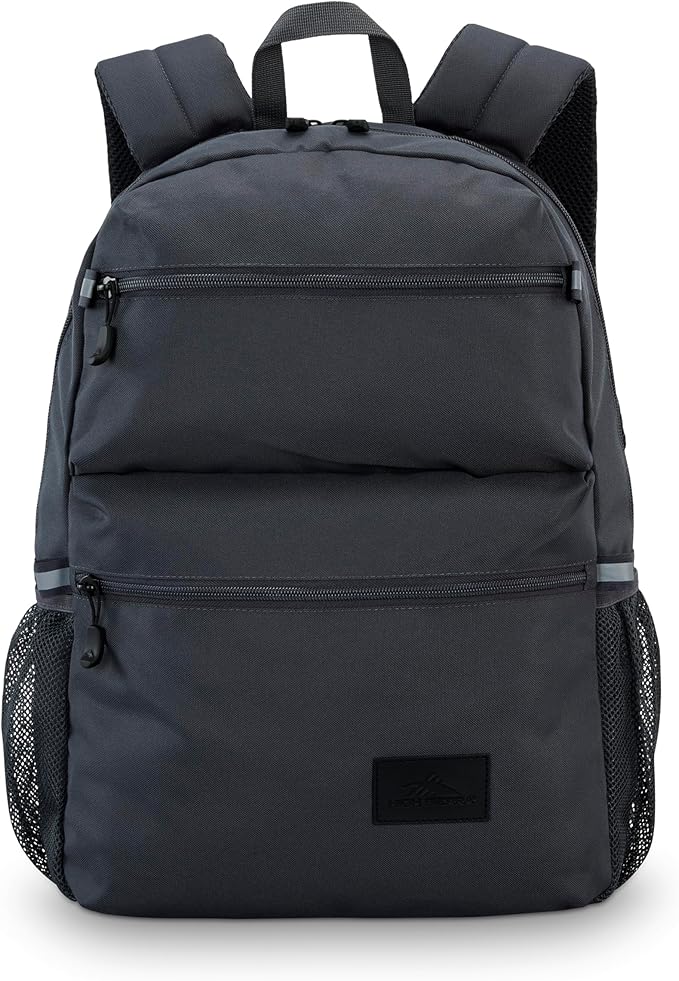 High Sierra Everclass Backpack - Travel or Work Laptop Bookbag with 360° Reflectivity, Dual Water Bottle Pockets & Fits Laptops Up To 15.6”, One Size, Mercury