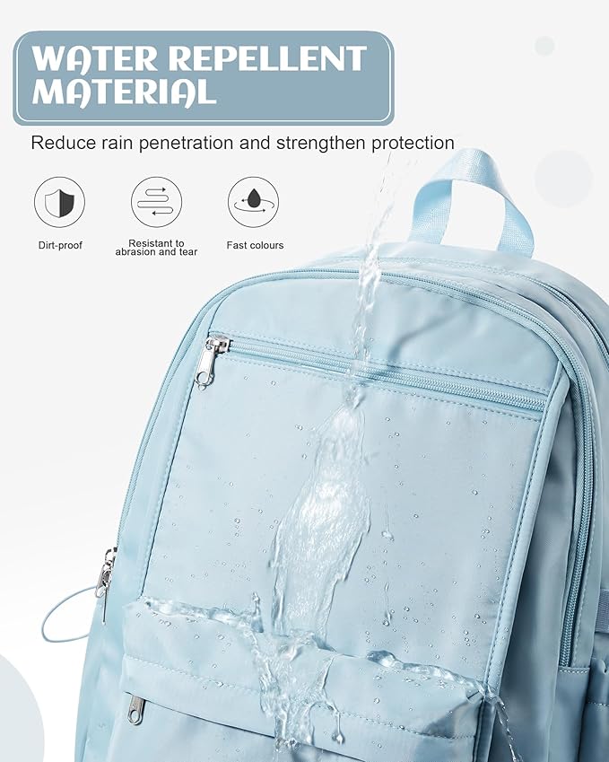School Backpack for Teen Girls Lightweight College Backpack Women Travel Backpacks Waterproof High School Bookbag for Men Classic Casual Daypacks(Blue)