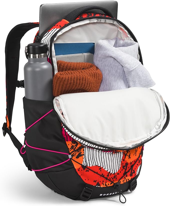 The North Face Women's Borealis Commuter Laptop Backpack, Fiery Red Abstract Yosemite Print/TNF Black/Mr. Pink, One Size