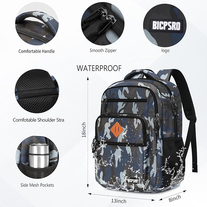 Classic Backpack for Men Women, School Backpack for Girls Boy Teens,15.6 Inch Laptop Bookbag with Reinforced Straps for College High School Work Business Computer Book Bag,mochilas para hombres