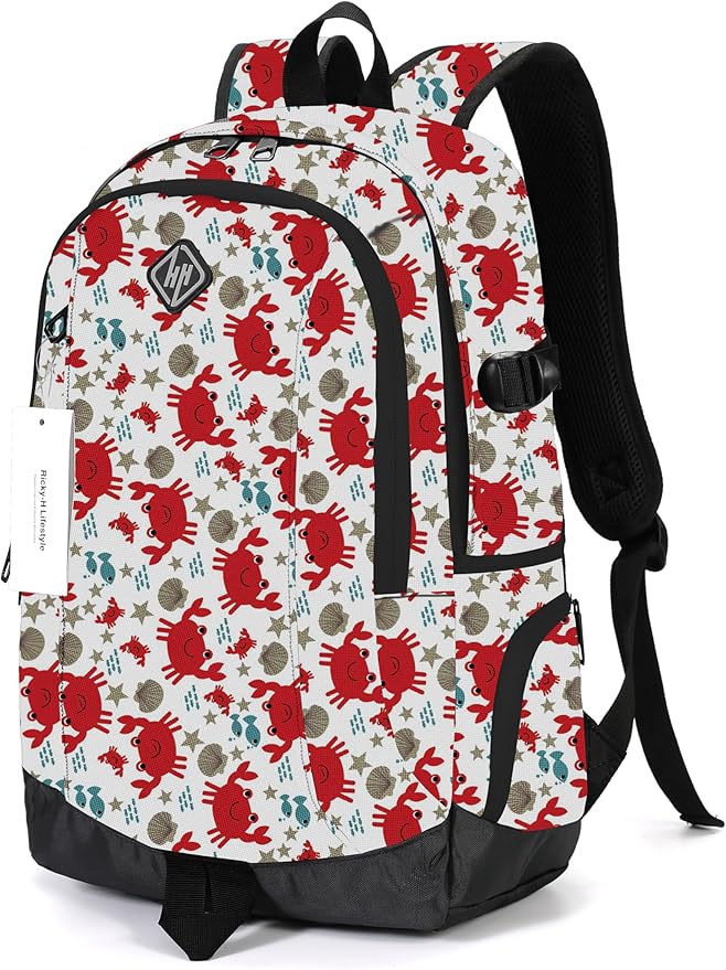 rickyh style School Backpack Travel Bag for Men & Women Lightweight College Back Pack with Laptop Compartmen