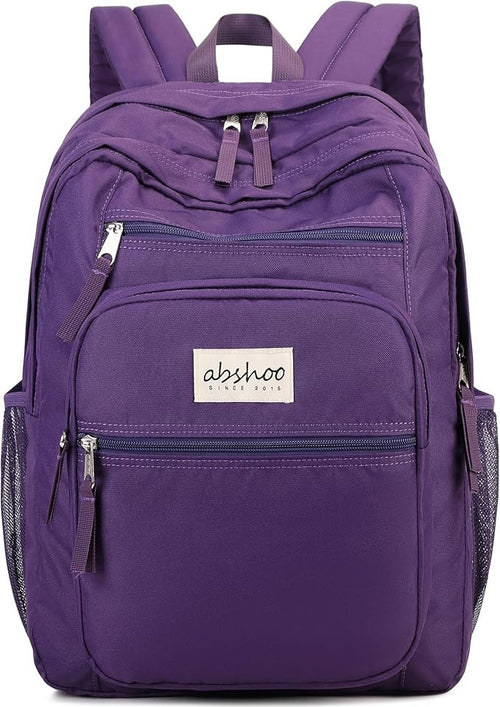 abshoo 32L Big Student Laptop Backpack For College Women Middle High School Teen Girls Bookbag Travel Backpack Daypack (Purple)