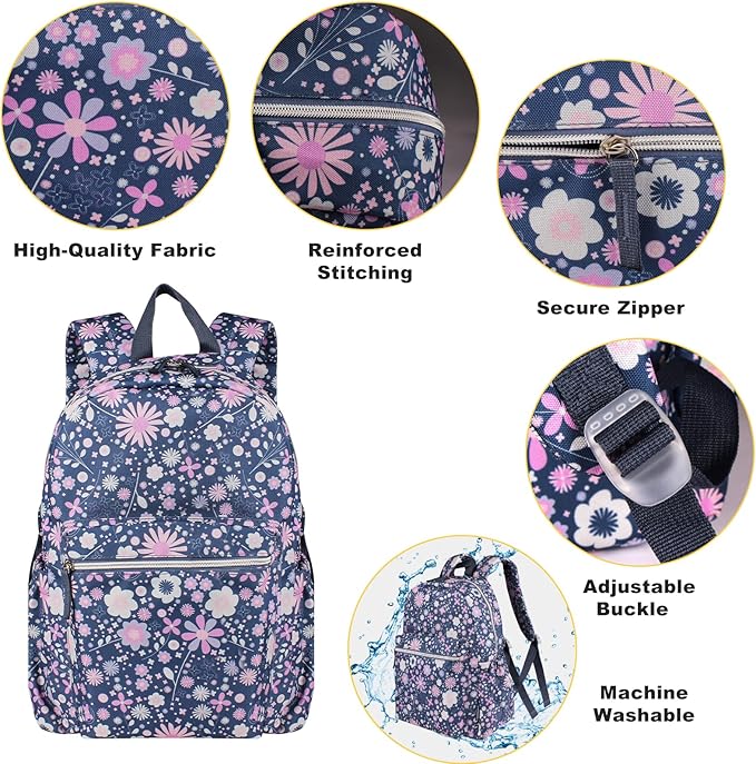 Backpack for School Teens Boys Girls, Lightweight Casual Backpacks for Men and Women, Classic Basic Water Resistant Casual Daypack, 15.6 Inch Laptop Bookbag for College High School Work Travel