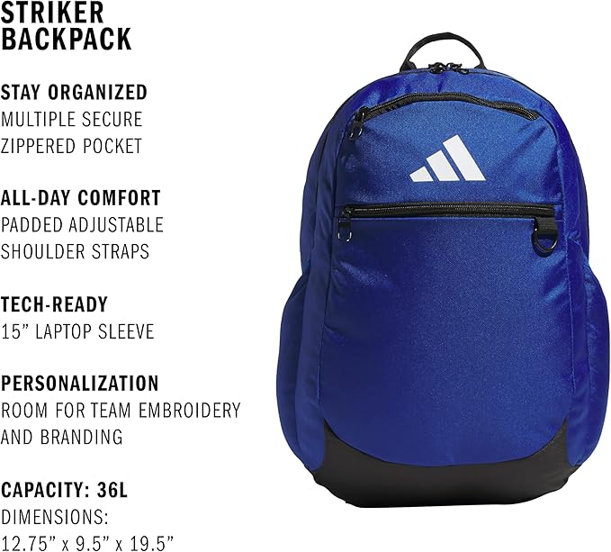 Striker Team Sports Backpack for soccer and more, workout bag for men and women