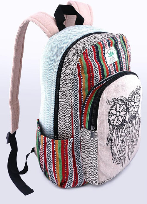 Anitya Hemp Backpack, Multi-Functional Pockets, Eco-Friendly, Unisex, Hiking Daypack, Durable Rucksack (AHLB02)