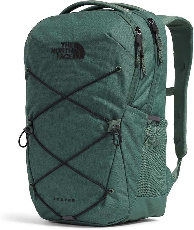 The North Face Jester Everyday Laptop Backpack - Commuter Daypack, Water Repellent, Laptop Sleeve, Duck Green Dark Heather/TNF Black, One Size