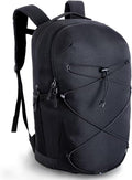 KEOFID Casual Backpack for Men and Women, Hiking Backpack for Travel, Black Daypacks for Sports, College, Water Resistant(Black)