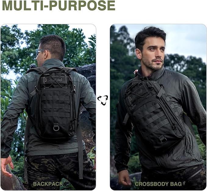 Mardingtop Small Tactical Backpack,Molle Military Rucksack Daypack for Backpacking Camping Hiking Traveling,18L Backpack