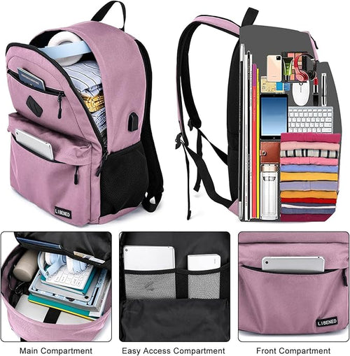 Backpack for Teen Girls, Cute School Backpacks for Women Students Bookbag, Comfortable 15.6 inch Laptop Bookbag