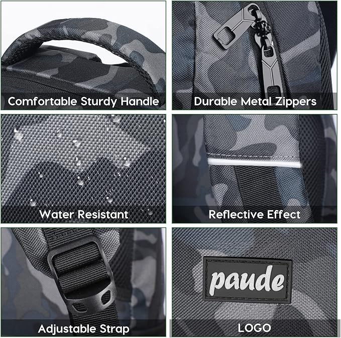 Paude Backpack for Men,College Backpack School Bookbag for Teens,Laptop Bookbag with USB Port and Headphone Hole